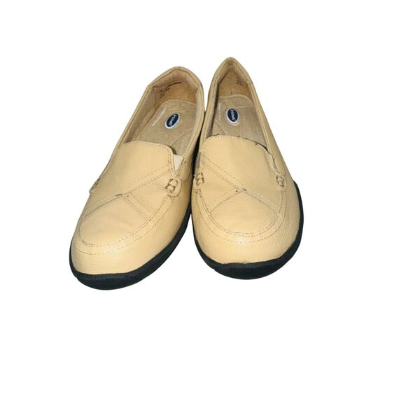 NWOT Dr. Scholls Leather Loafers 7M Beige Slip-On Comfort Cushioned Ortho Shoes - Picture 12 of 12